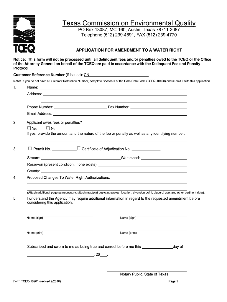 tceq form 10218 Preview on Page 1