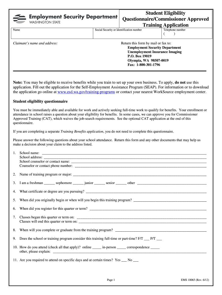 employment security verification form Preview on Page 1