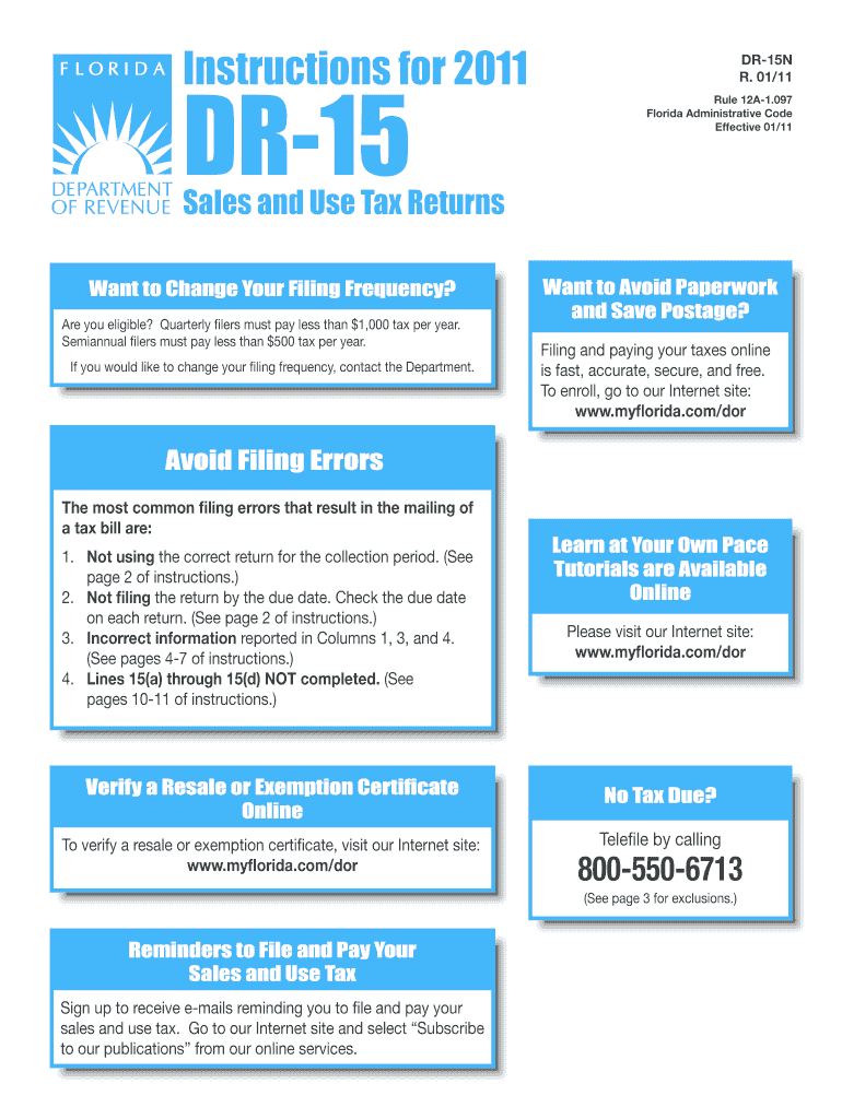 form dr 15n 2011 Preview on Page 1
