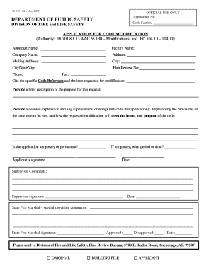 Application for Modification - Alaska Department of Public Safety - dps alaska