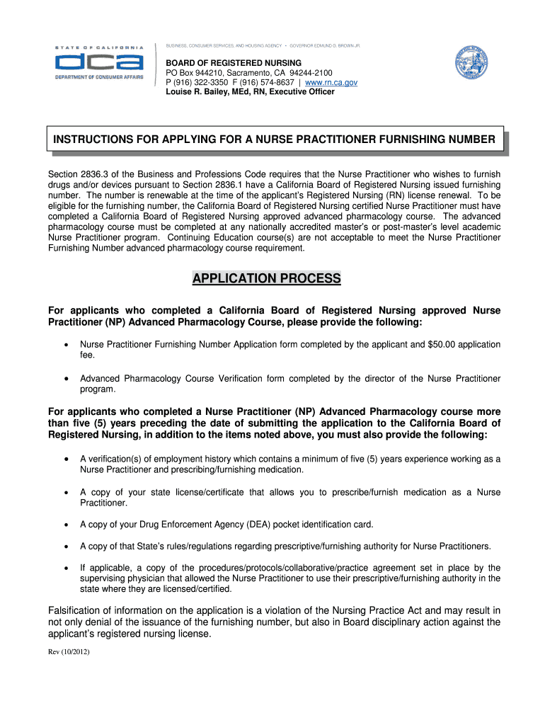 Board of Registered Nursing p o Box 944210, Sacramento, CA 94244 Preview on Page 1