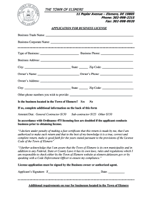 town of elsmere business license