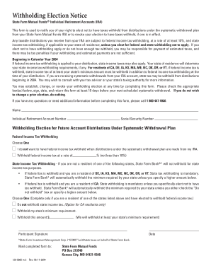 Withholding Election Notice