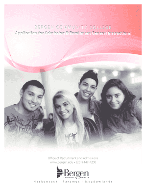 Bergen Community College Application for Admission
