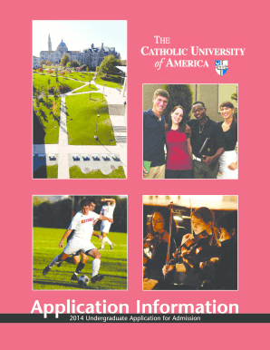 Application Information - Admissions - Catholic University of America - admissions cua