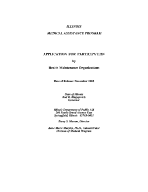 Illinois Medical Assistance Program Application
