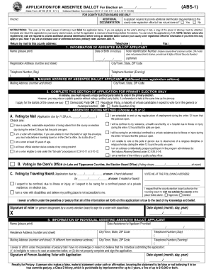Indiana secretary of state abs1 form