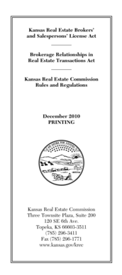 Kansas Real Estate Brokers’ and Salespersons’ License Act