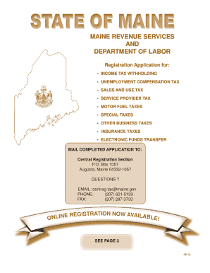 maine revenue services and department of labor form