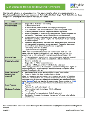 single family sellerservicer guide guide chapter h33 form