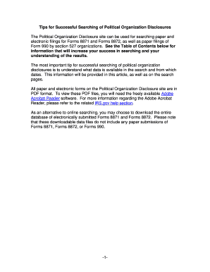 IRS Political Organization Disclosure Search Guide