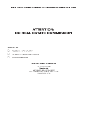 dc real estate commission form