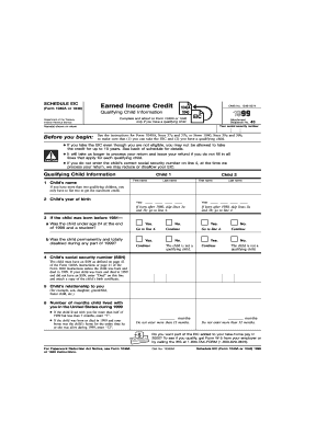 Schedule EIC Form 1040