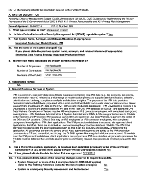 IRS Integrated Production Model Privacy Impact Assessment