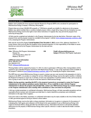 midamerican energy request for proposal form