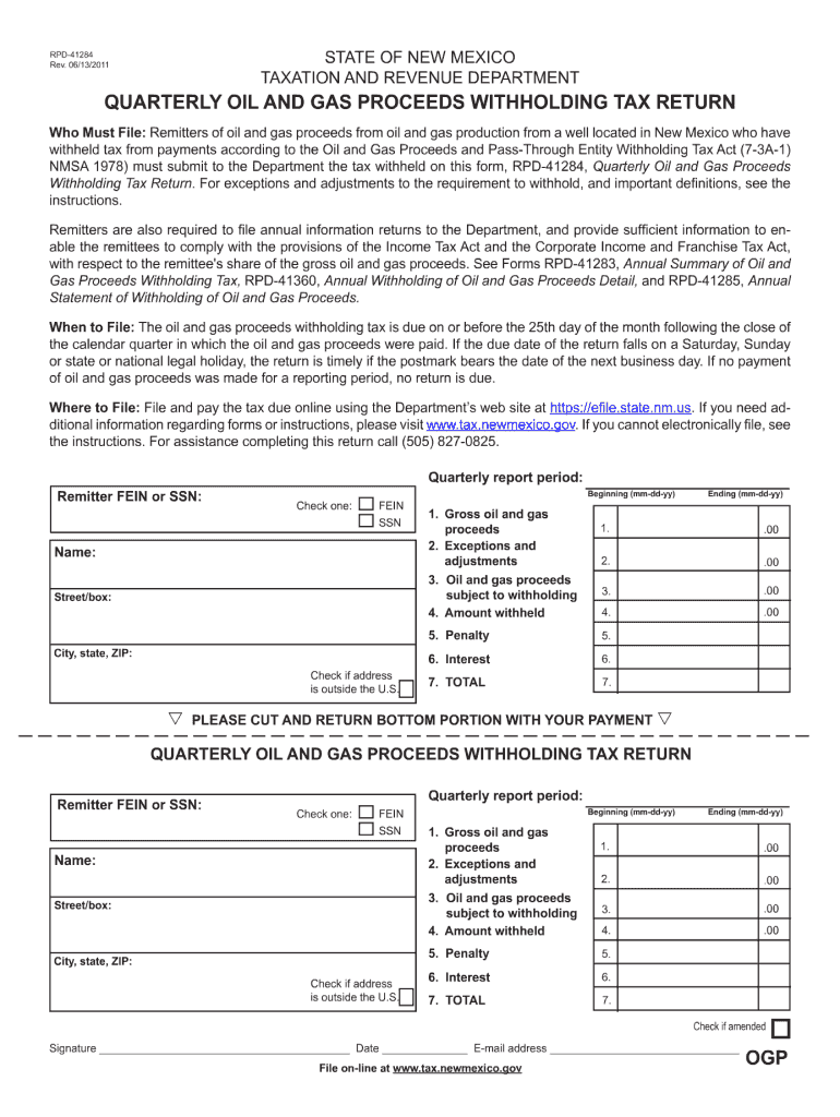 rpd 41284 2011 form Preview on Page 1