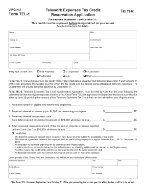 Tel 2 va telework form