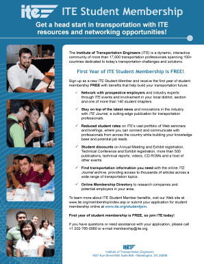 ITE Student Membership Application