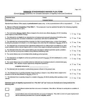 Brimage Standardized Waiver Plea Form