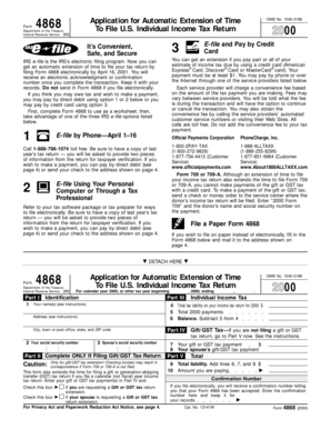 IRS Form 4868 2000