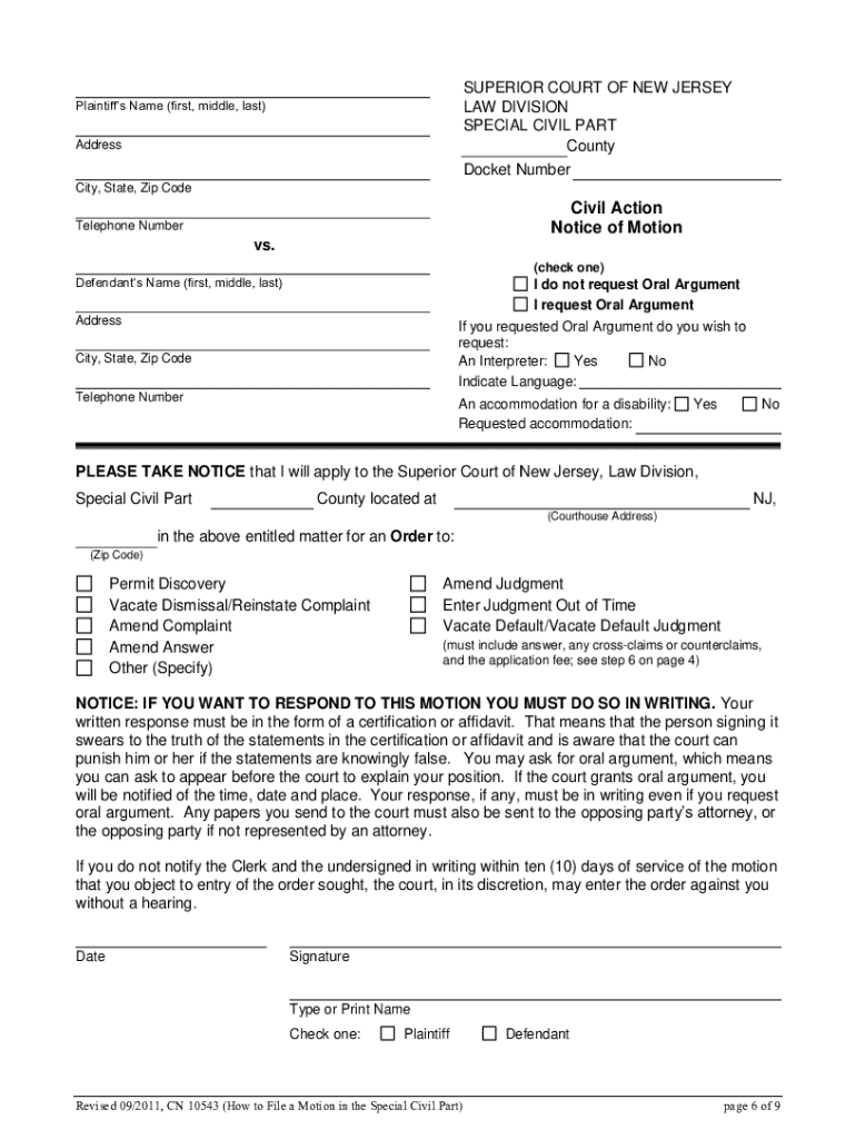 Nj Special Civil Part Forms 2020 2021 Fill And Sign Printable Template Online Us Legal Forms