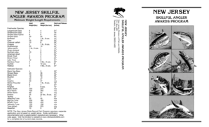 New Jersey Skillful Angler Awards Program Application