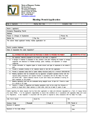 Blasting Permit Application . pdf - Town of Fuquay - Varina - fuquay-varina