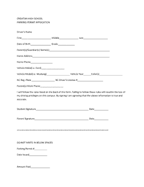 Croatan high school form
