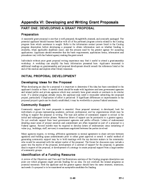 Cfda developing writing grant proposals form