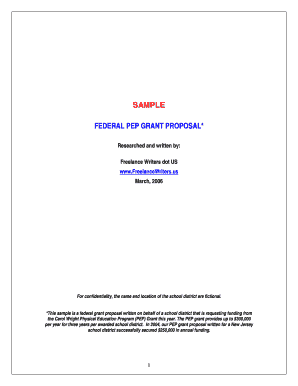 sample pep grant applications form