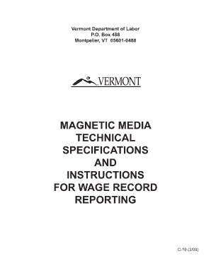 Tagalog questionnaire - MAGNETIC MEDIA TECHNICAL SPECIFICATIONS AND ... - labor vermont