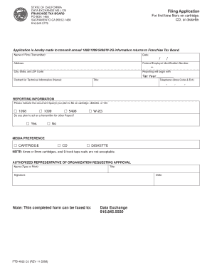 California Franchise Tax Board Data Exchange Application