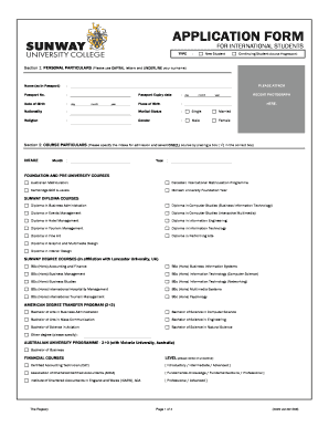 International Student Application Form