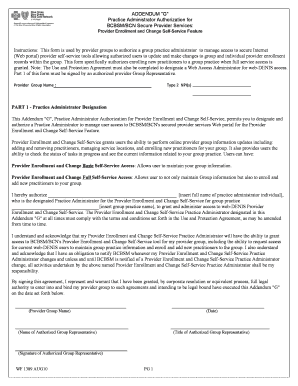 Addendum G Practice Administrator Authorization