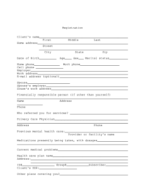 Healthcare Registration Form