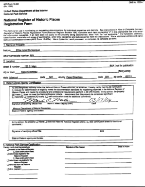 10024- NFS Form 10-900 (Oct - dnr mo