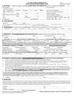 SBALowDoc Loan Application