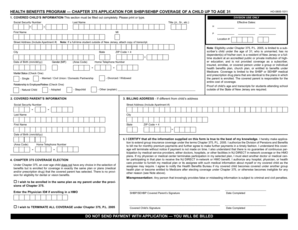 New Jersey Chapter 375 Health Benefits Application