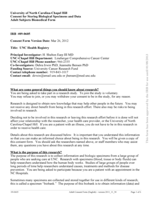 UNC Health Registry Consent Form