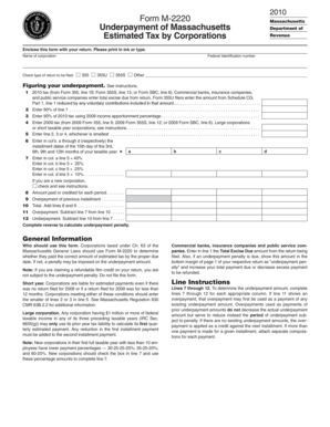 Massachusetts Form M-2220