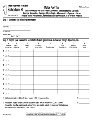 Illinois Motor Fuel Tax Schedule B