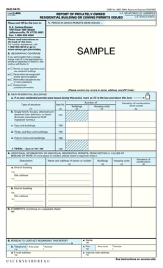 US Census Bureau Residential Building Permit Report