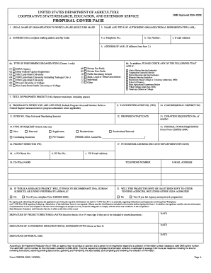 USDA CSREES Research Grant Application