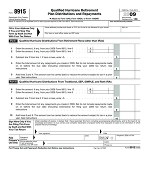 IRS Form 8915 2009