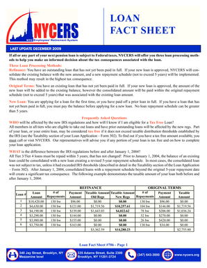 Loan Fact Sheet - NYCERS - nycers