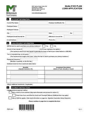 Qualified Plan Loan Application