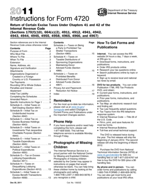 IRS Form 4720 Instructions