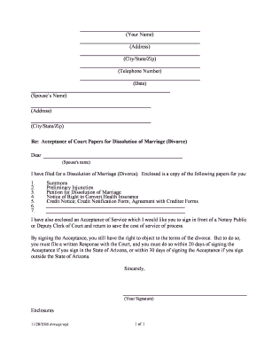 Dissolution of marriage fillable form washington