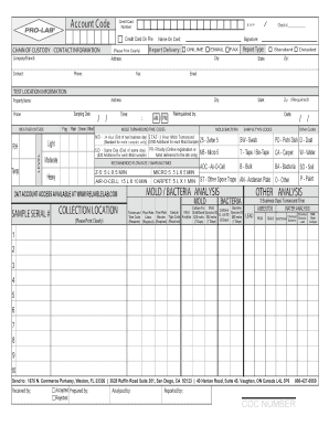 Chain of Custody Form