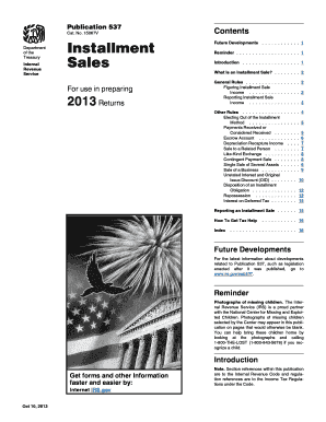 IRS Publication 537 Installment Sales